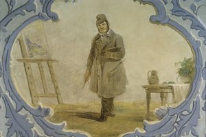 Auto-retrato, 1850 (pintura de parede)